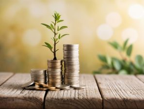 Kolikkokasasta versoaa kasvinalku.