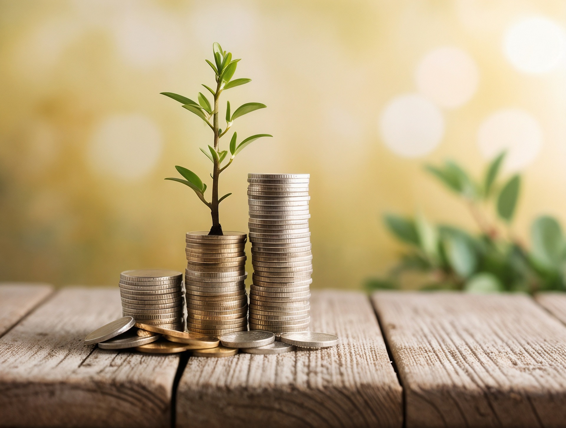 Kolikkokasasta versoaa kasvinalku.