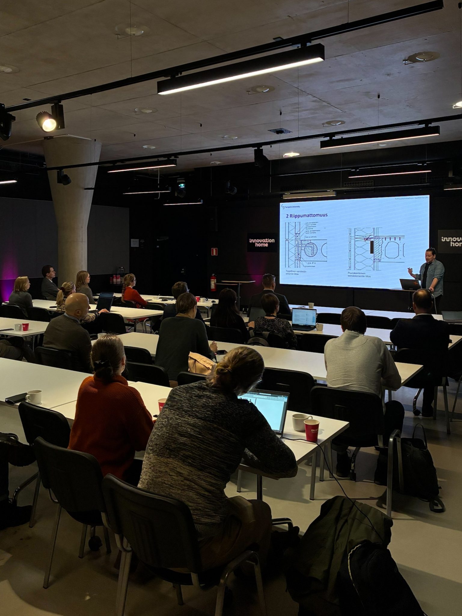 Tuomo Joensuu kertoo hankkeen tuloksista.