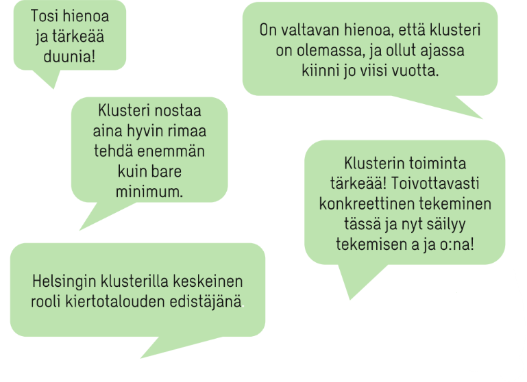 Kuvassa on nostoja jäsenkyselyn avoimista palautteista.