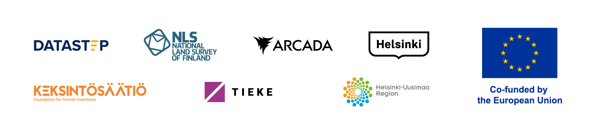 DATASTEP project logo, partner logos and funder logos